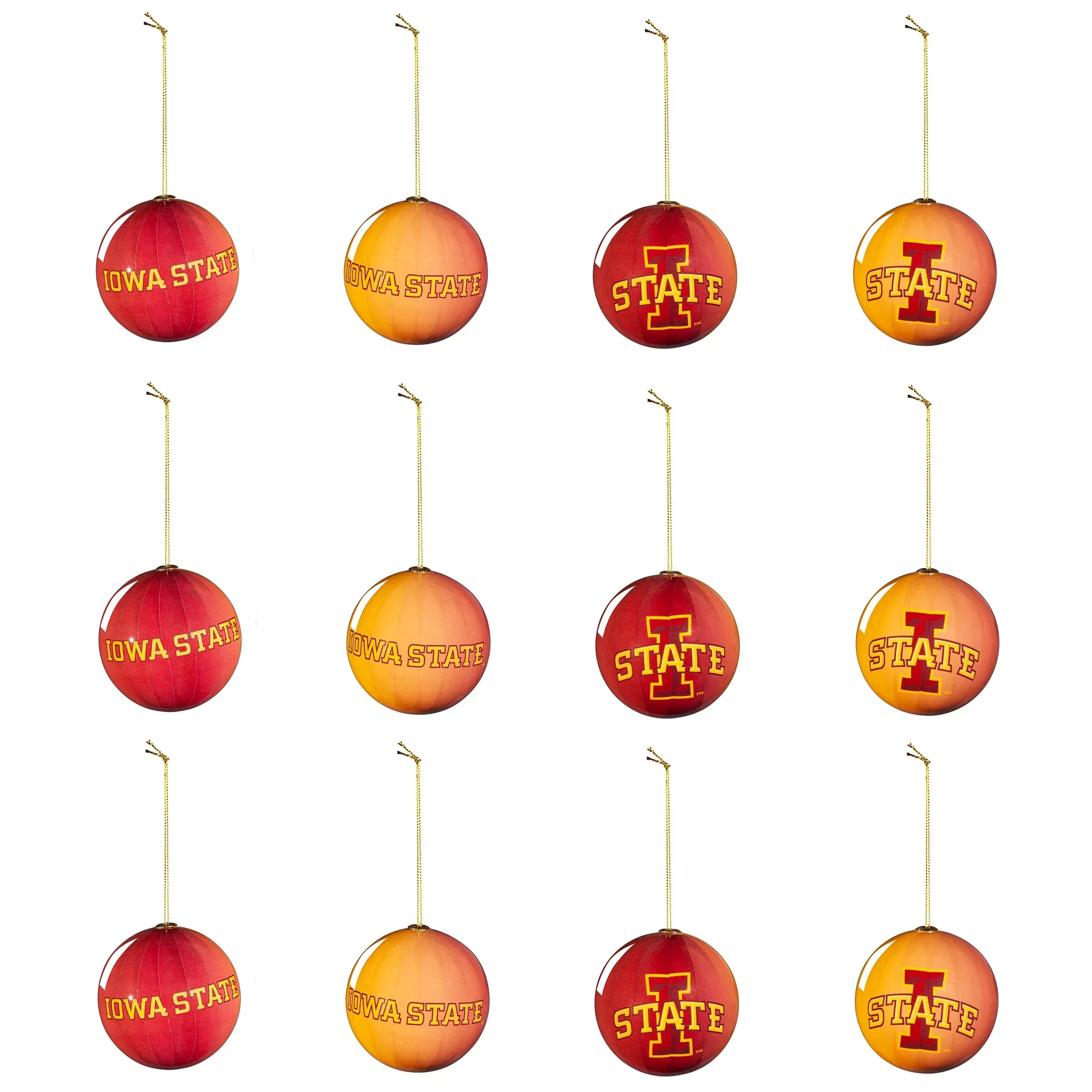12pc Ornament Set, Iowa State